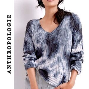 Like New Anthropologie Pilcro Joni Tie-Dye Cable Knit Sweater